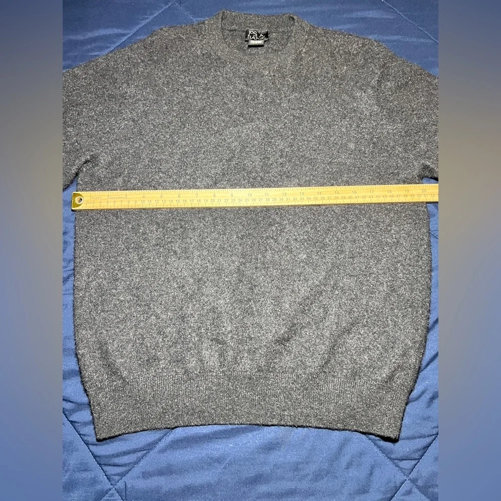 Jos. A. Bank Wool-Cashmere Crew Neck Sweater charcoal